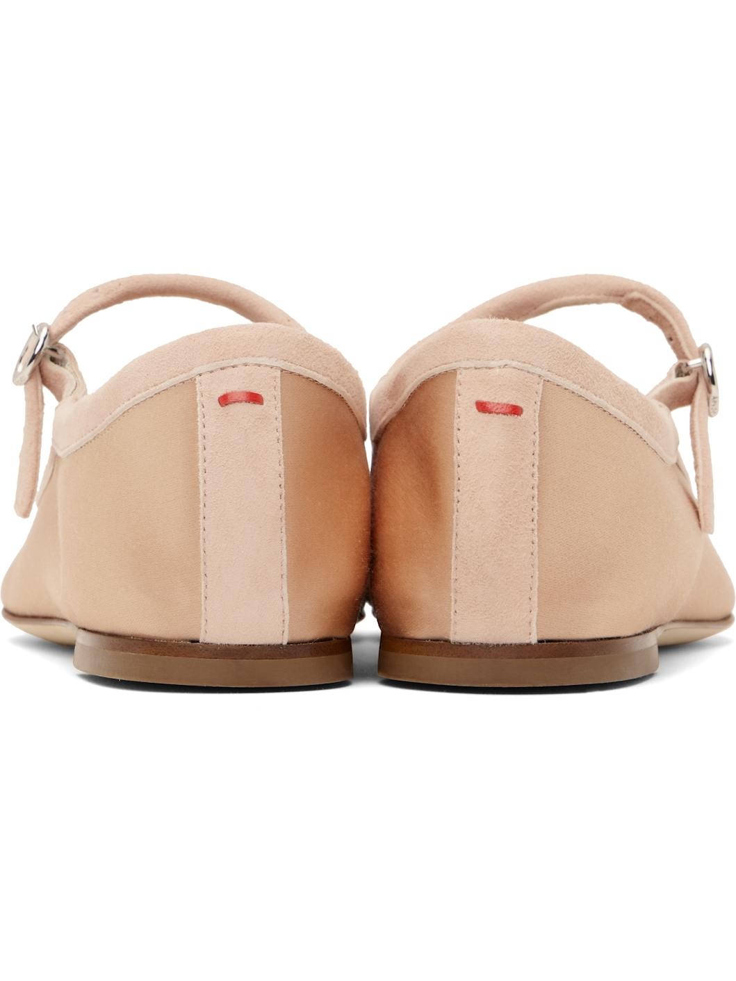 Pink Uma Satin Toe-Cap Ballerina Flats - 2
