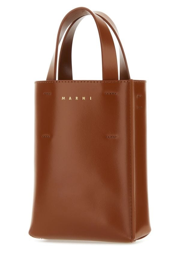 Brown leather nano Museo handbag - 2