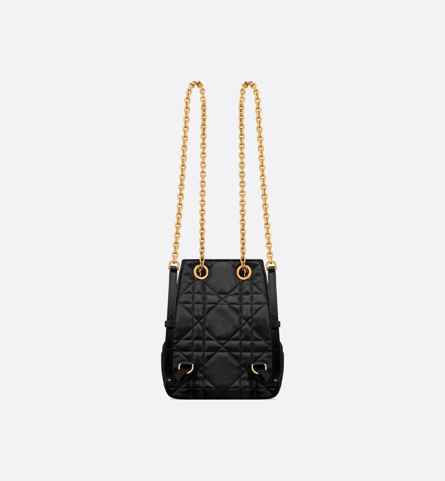 Small Dior Caro Multicarry Backpack with Chain - 2