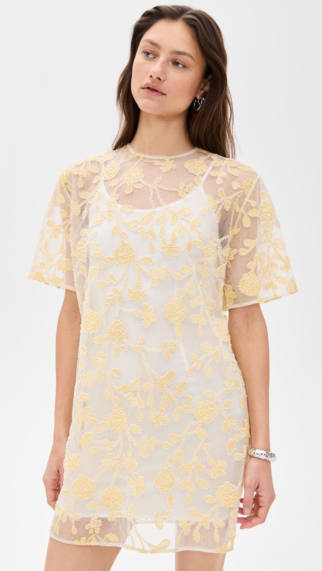 Flower Beads Boxy Dress - 6