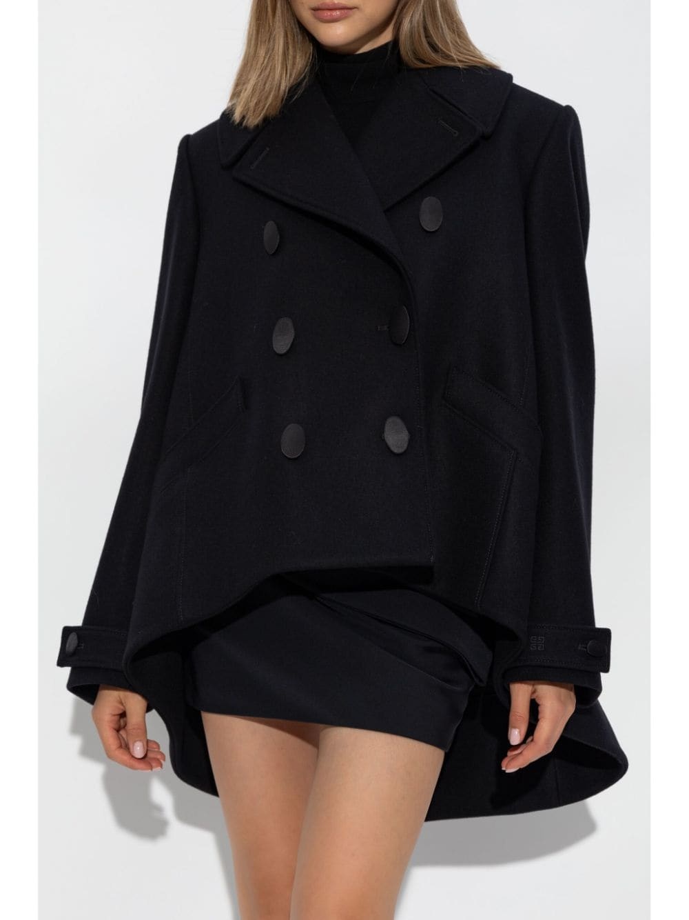 asymmetric wool jacket - 3