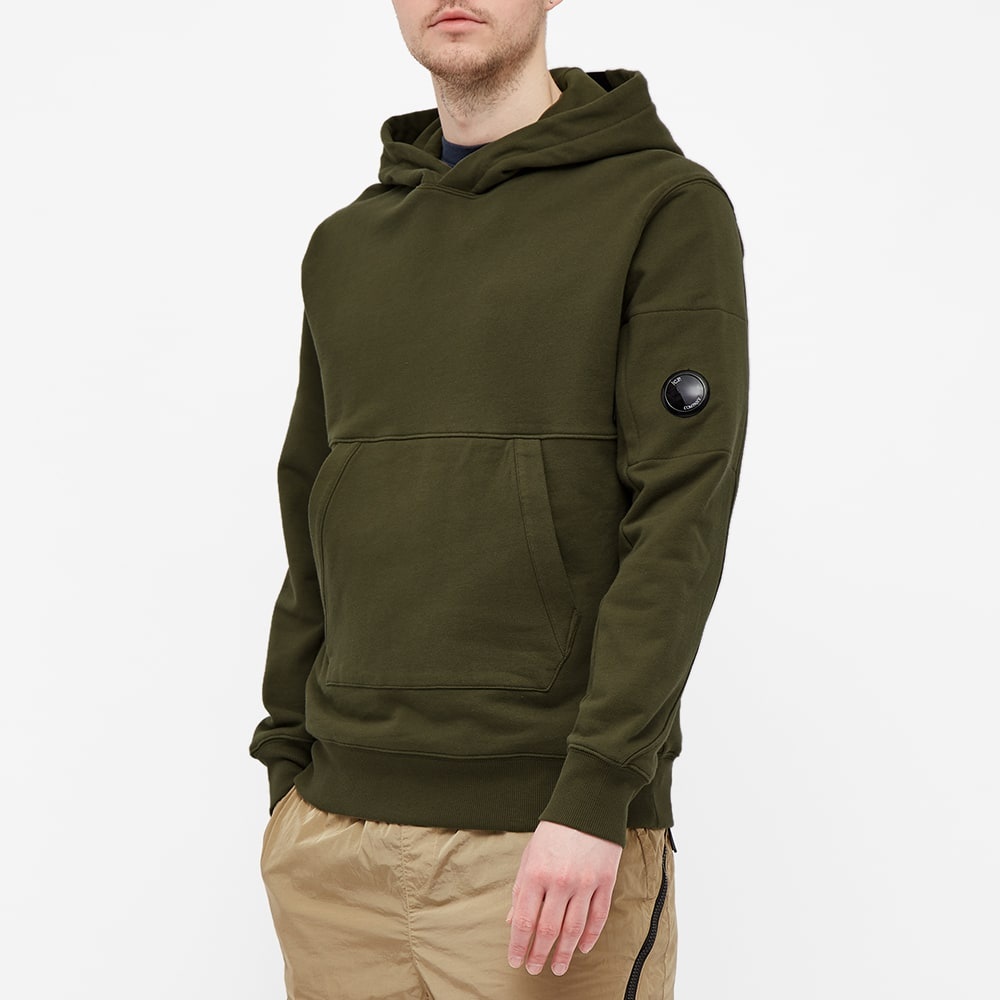 C.P. Company Diagonal Raised Fleece Arm Lens Popover Hoody - 4