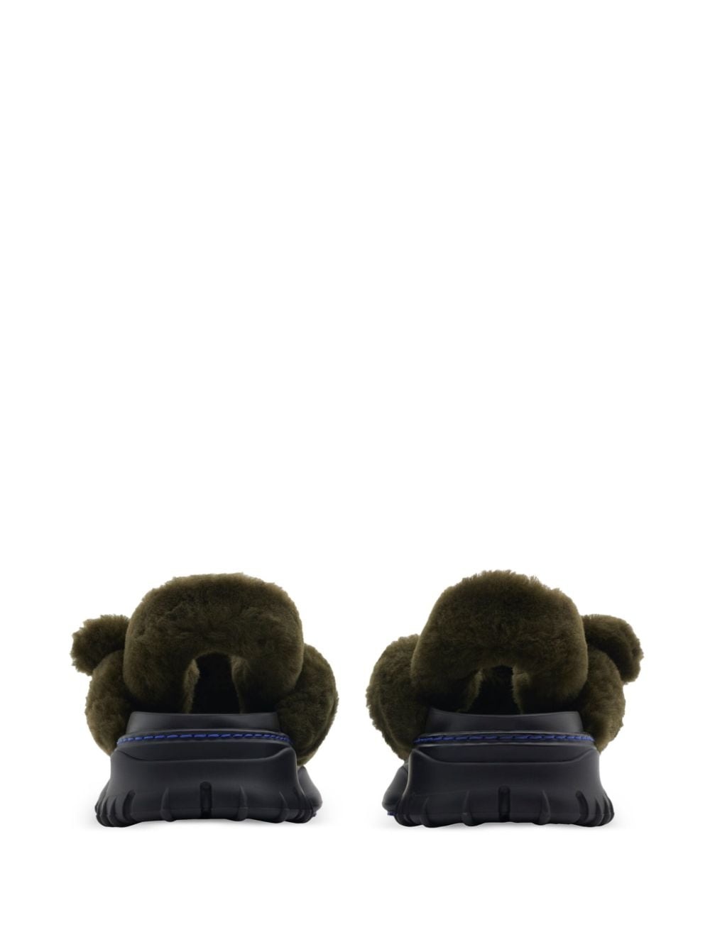 shearling pebble sandals - 4