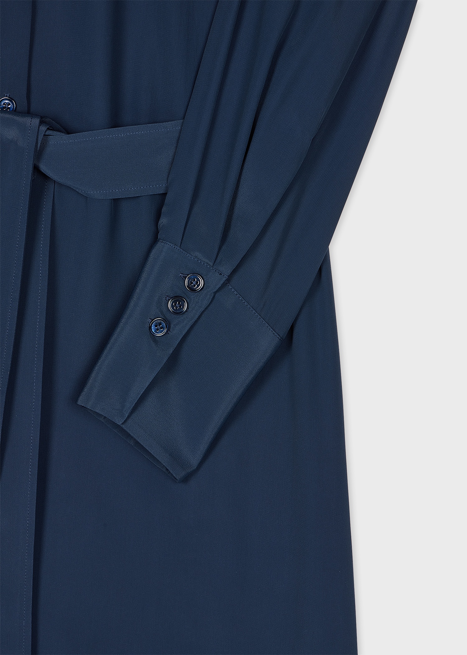 Women's Navy Shirt Midi Dress - 2