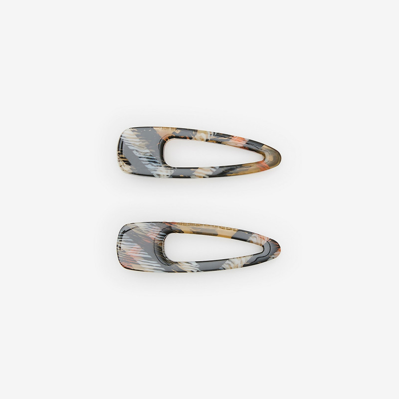 Small Check Hair Clips 1