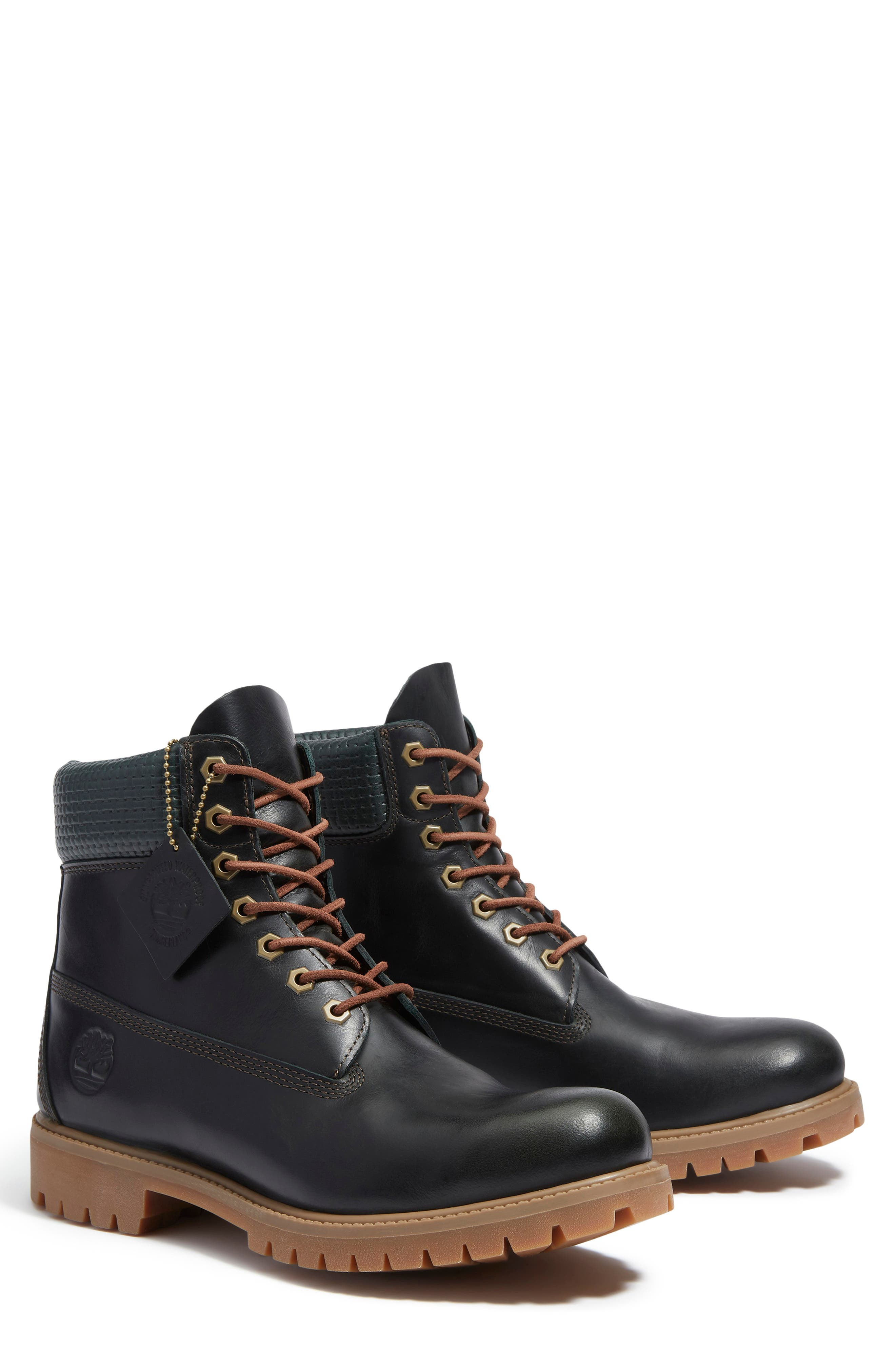 Timberland Premium 6-Inch Waterproof Boot in Dark Green Full Grain at Nordstrom - 9