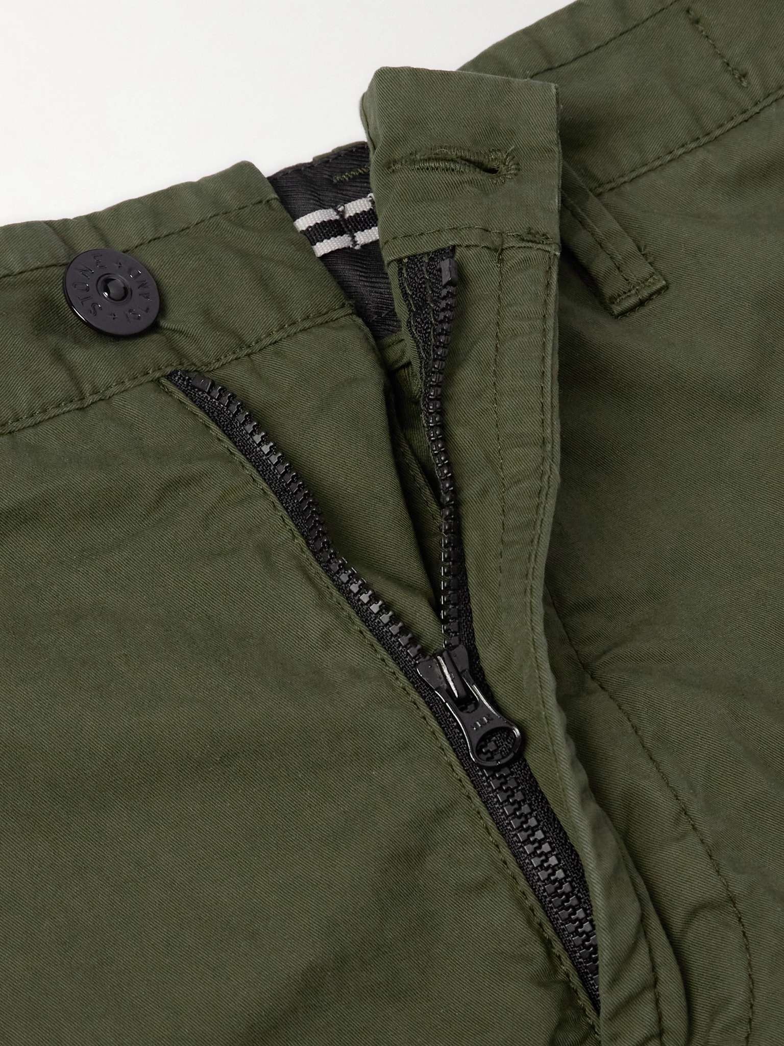 Straight-Leg Logo-Appliquéd Cotton-Blend Twill Cargo Trousers - 3