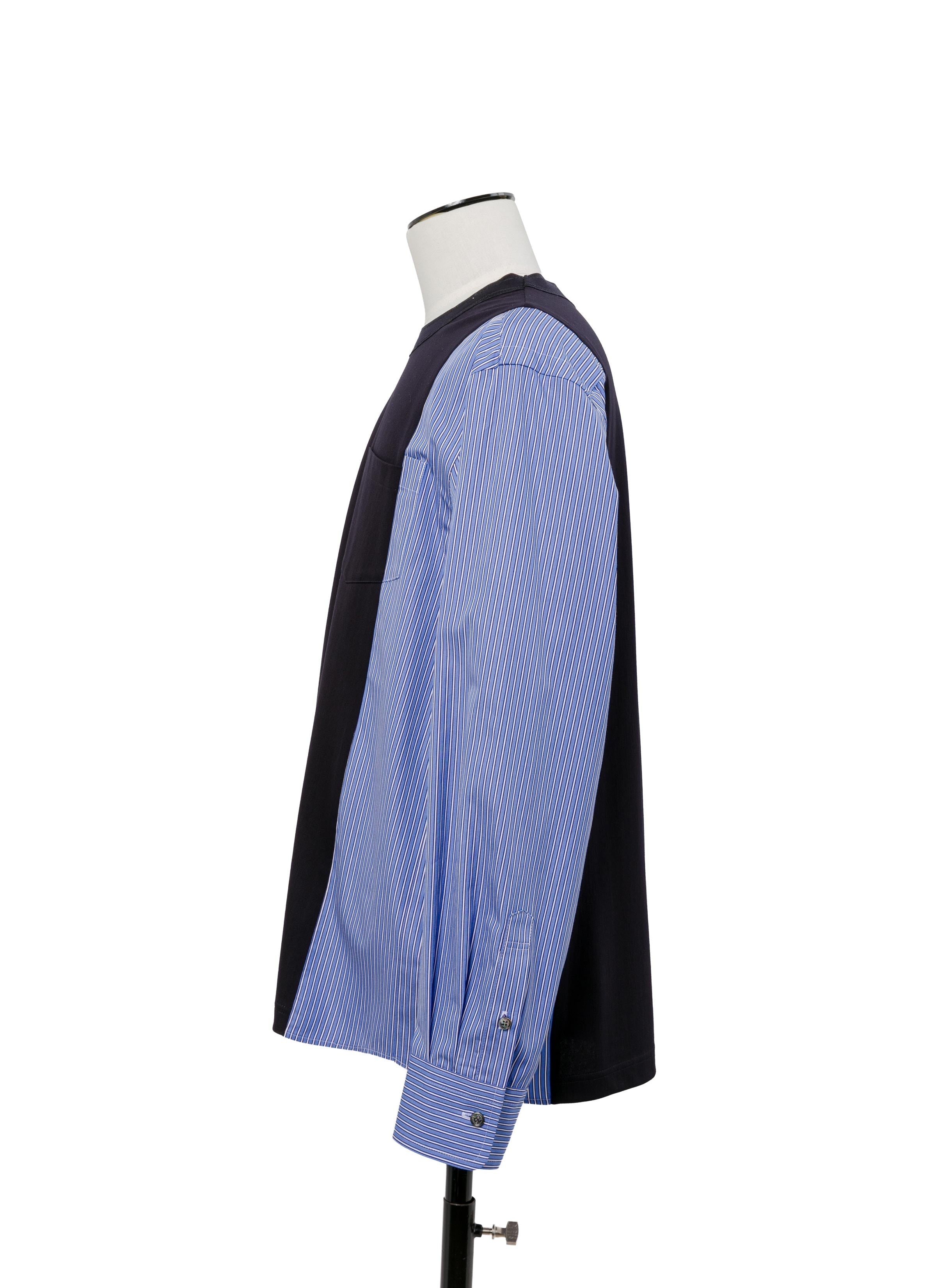 Poplin x Cotton Jersey L/S T-Shirt - 2