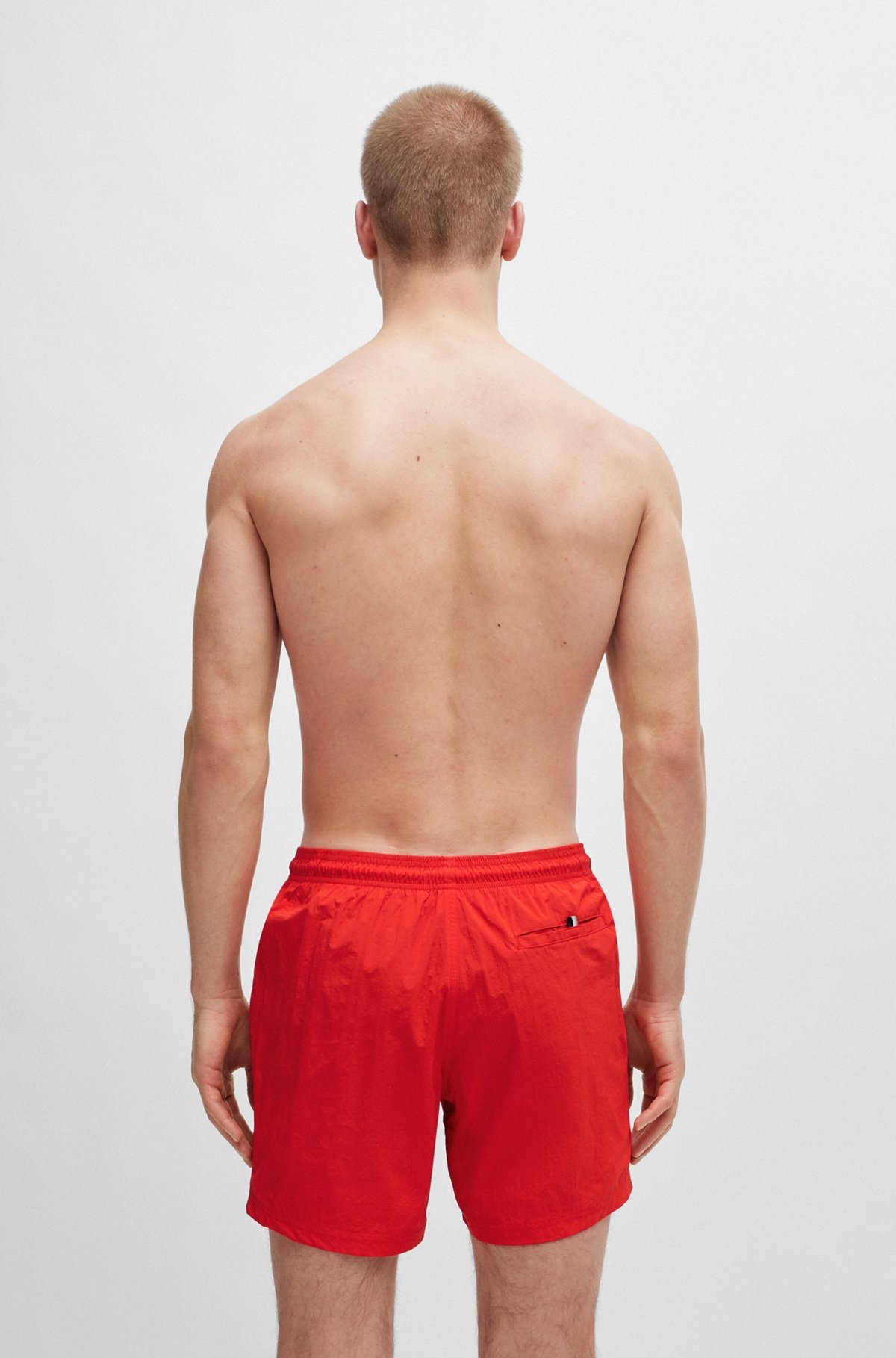 FULLY LINED SWIM SHORTS WITH LOGO PRINT - 4