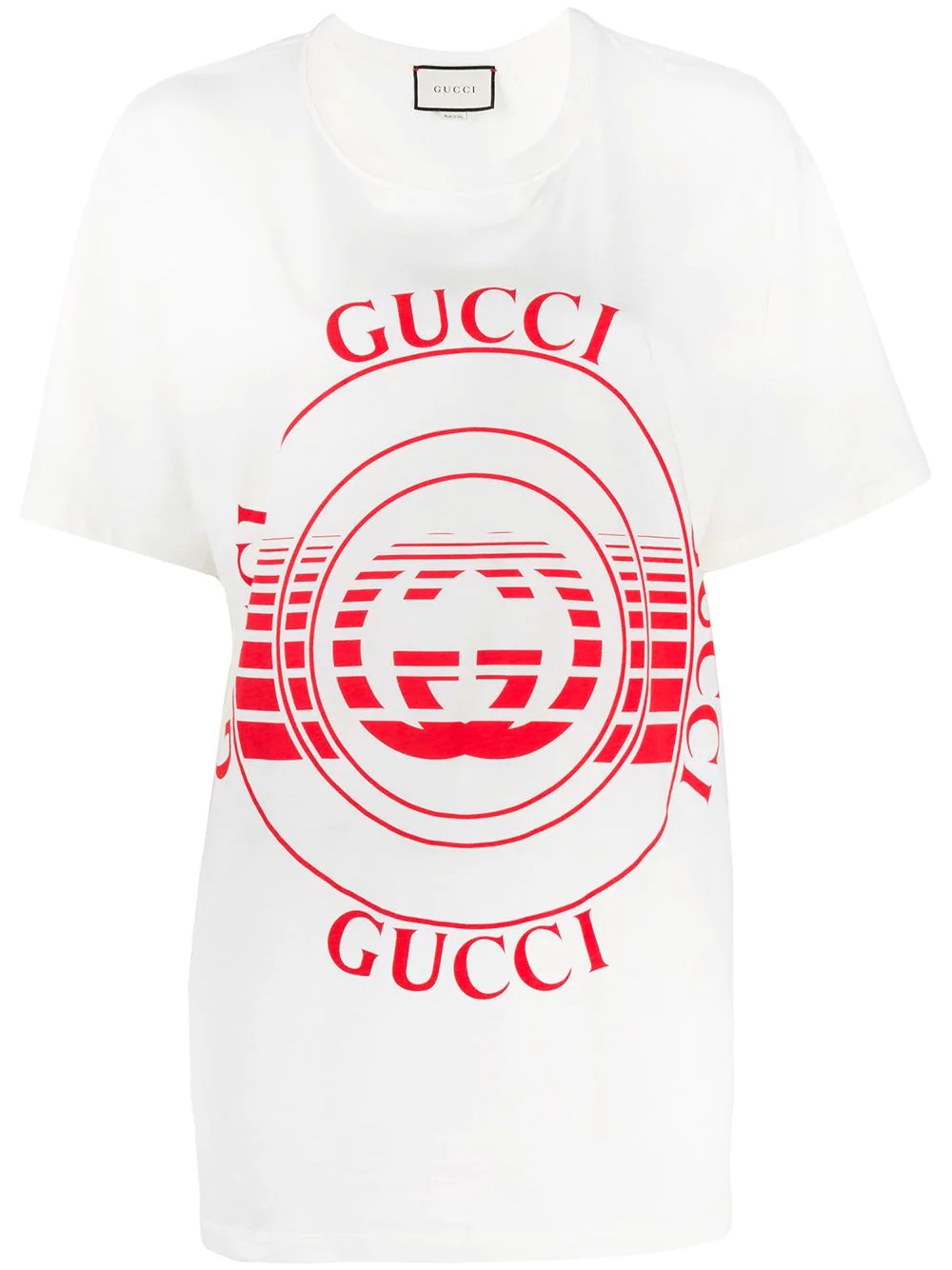 logo print oversized T-shirt - 1