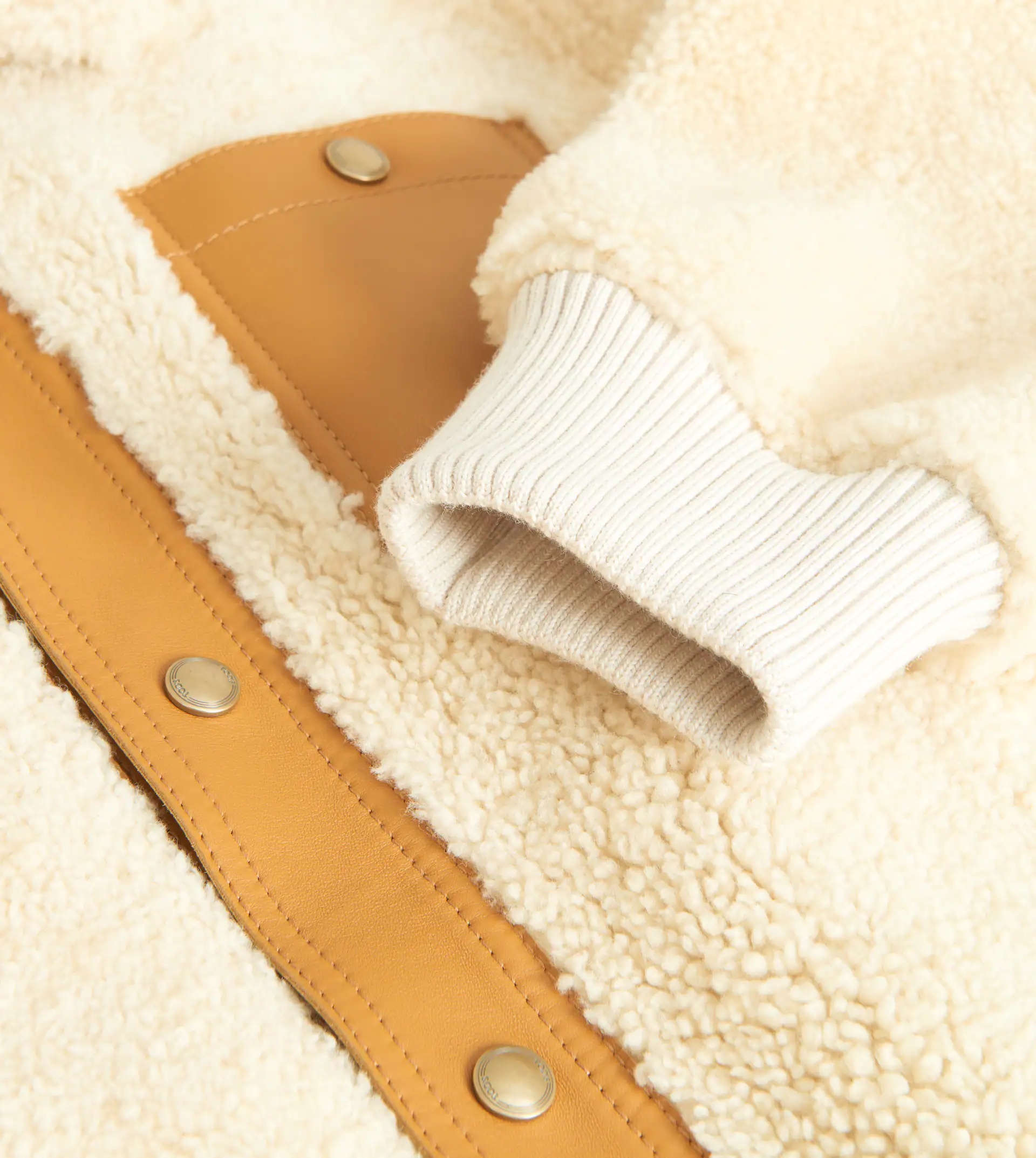 JACKET IN SHEARLING - BEIGE - 5