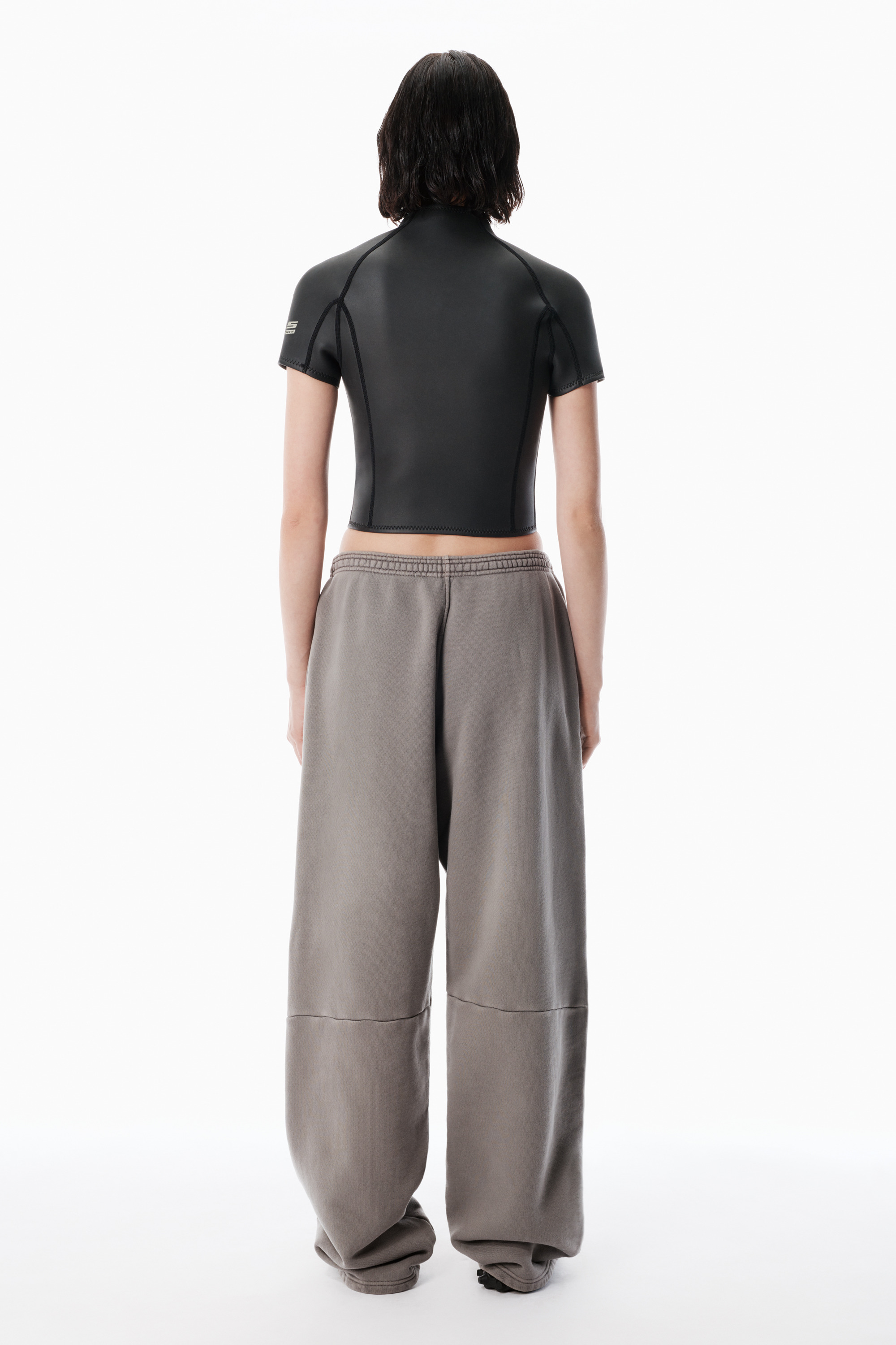 Grey Wide-Leg Sweatpants - 4