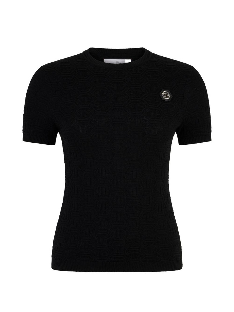 monogram knitted T-shirt 1