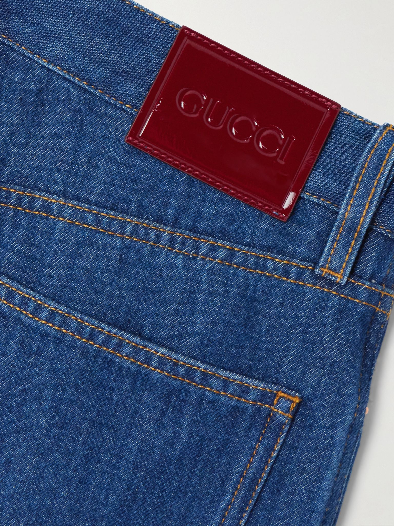 Mid-rise wide-leg jeans Dark denim - 6