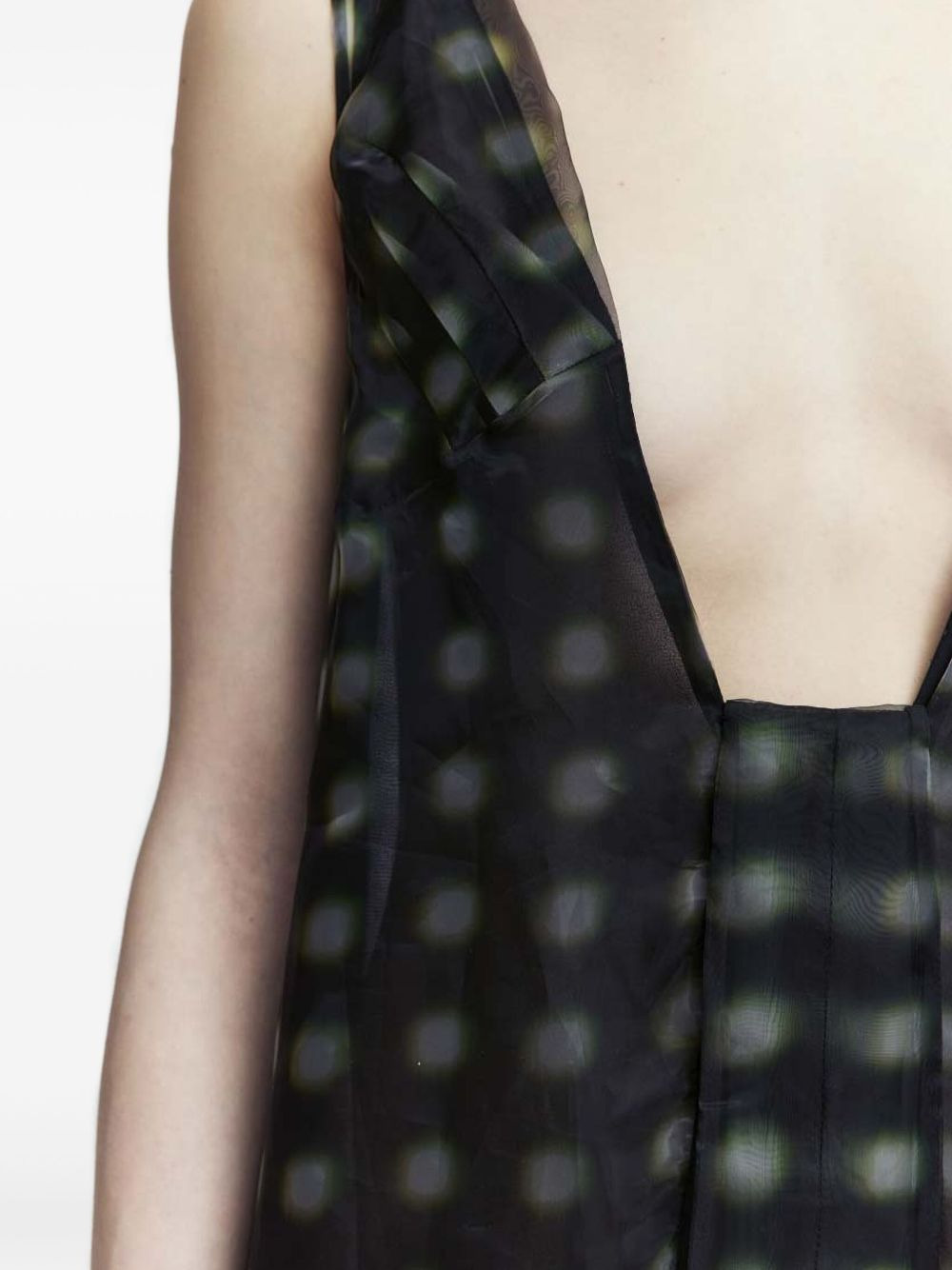 translucent-design dress - 6