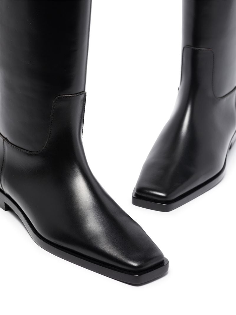 square-toe strap riding boots - 2