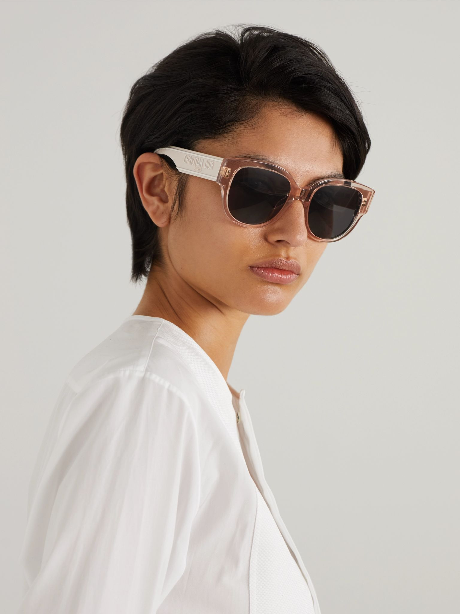 Wildior BU cat-eye embossed acetate sunglasses Pink - 2