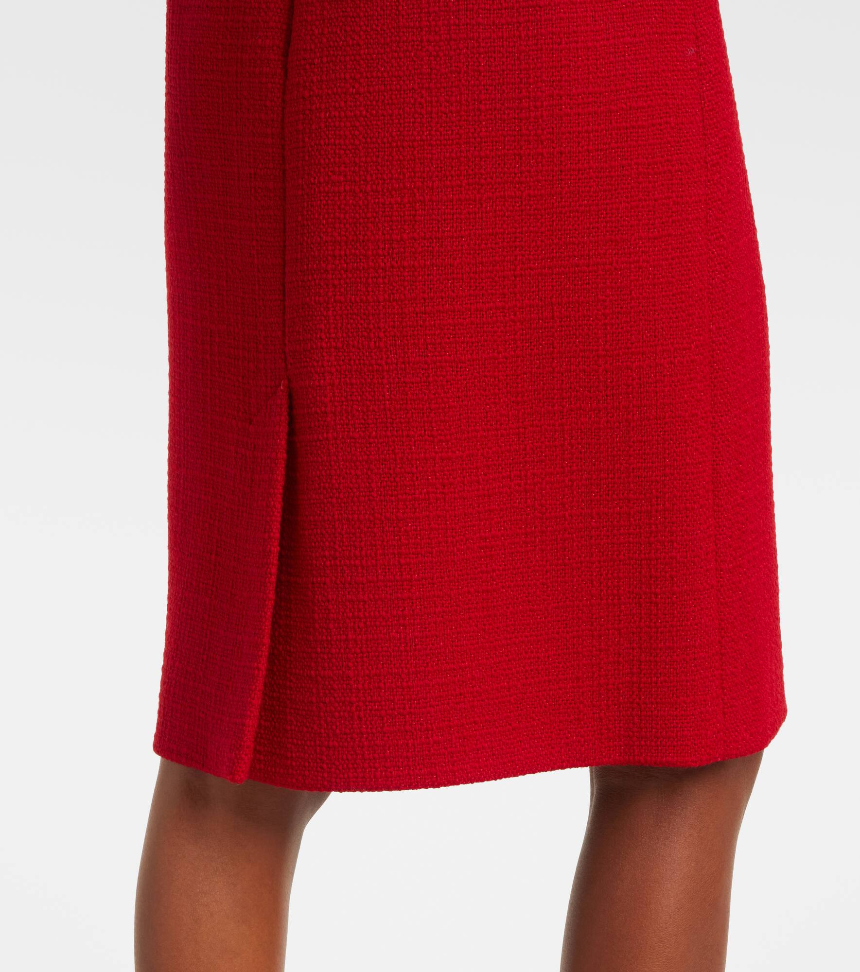 High-rise wool-blend tweed pencil skirt - 5