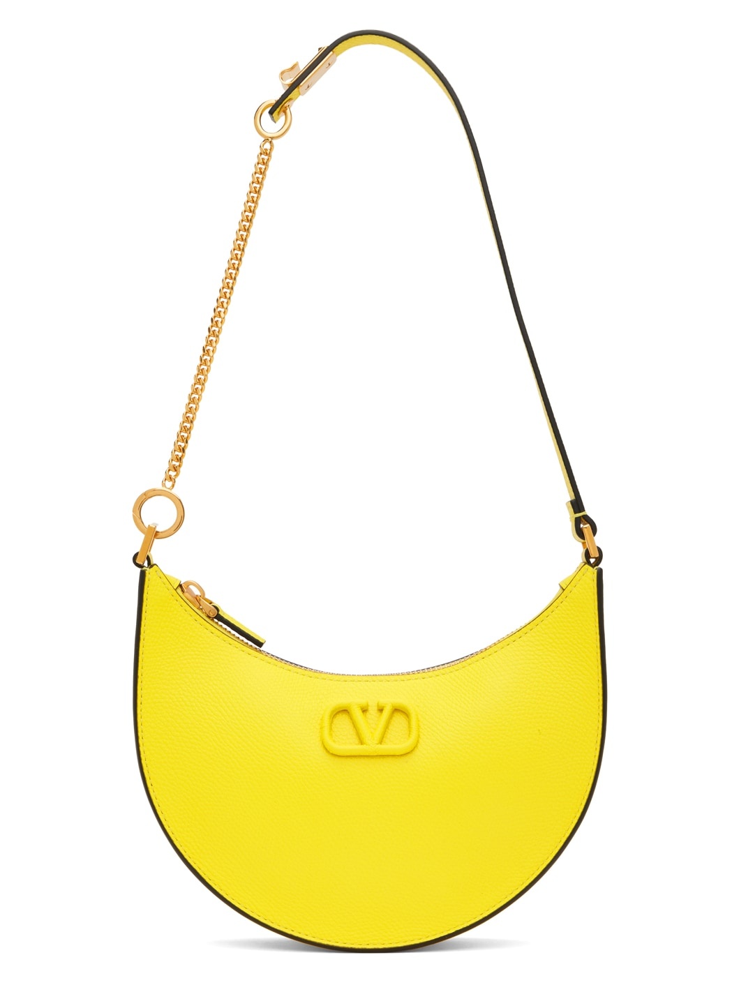 Yellow Mini VLogo Signature Hobo Bag - 1