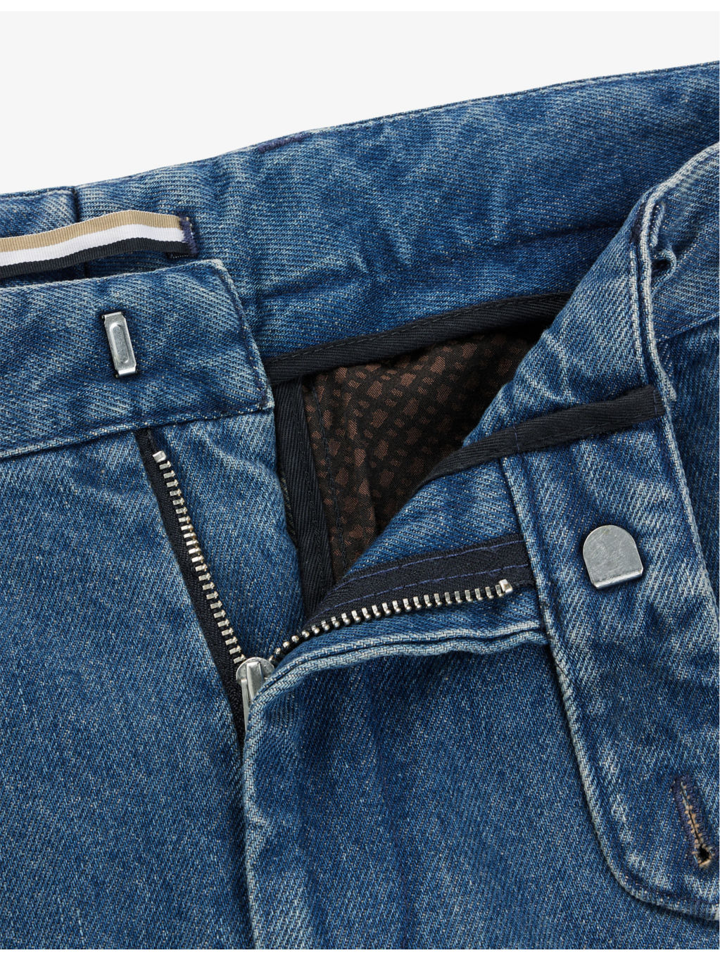 Slim-fit straight-leg denim trousers - 6