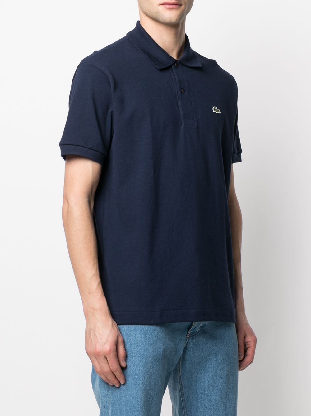 logo patch short-sleeved polo shirt - 3