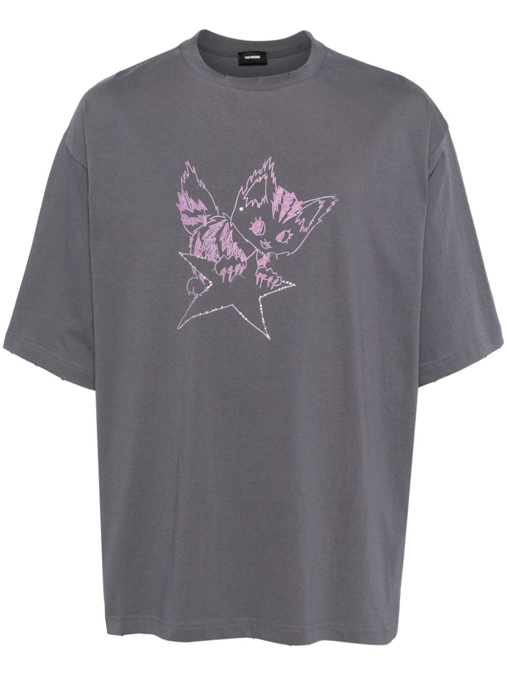 Monster Print Distressed t-shirt - 1