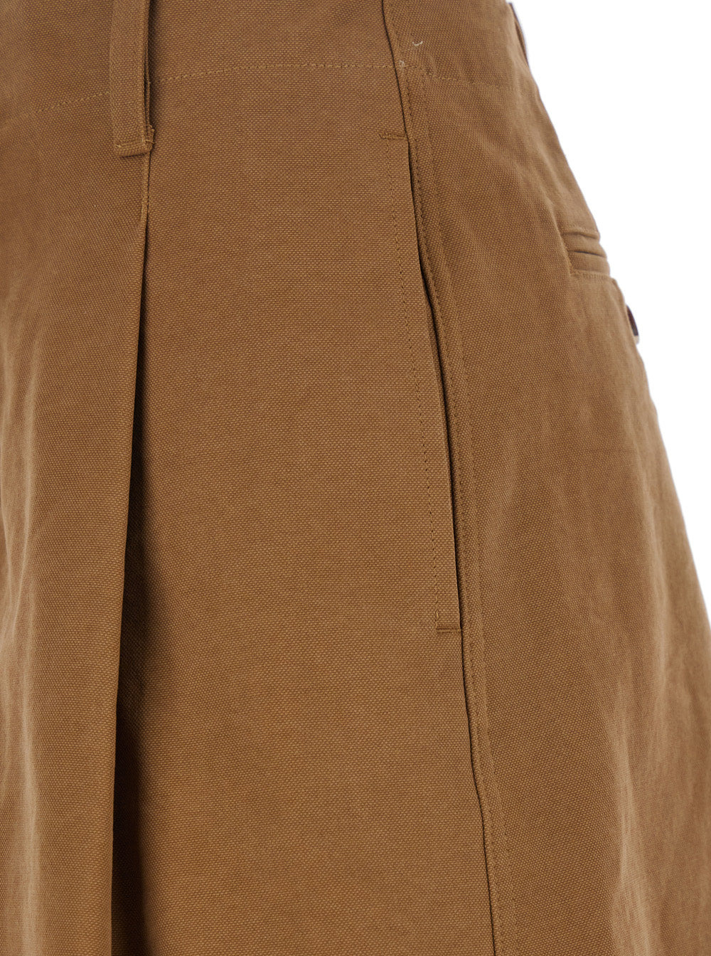 Chloé Women Brown Bermuda Pants With Belt Loops And Wide Leg In Cotton Woman - 3