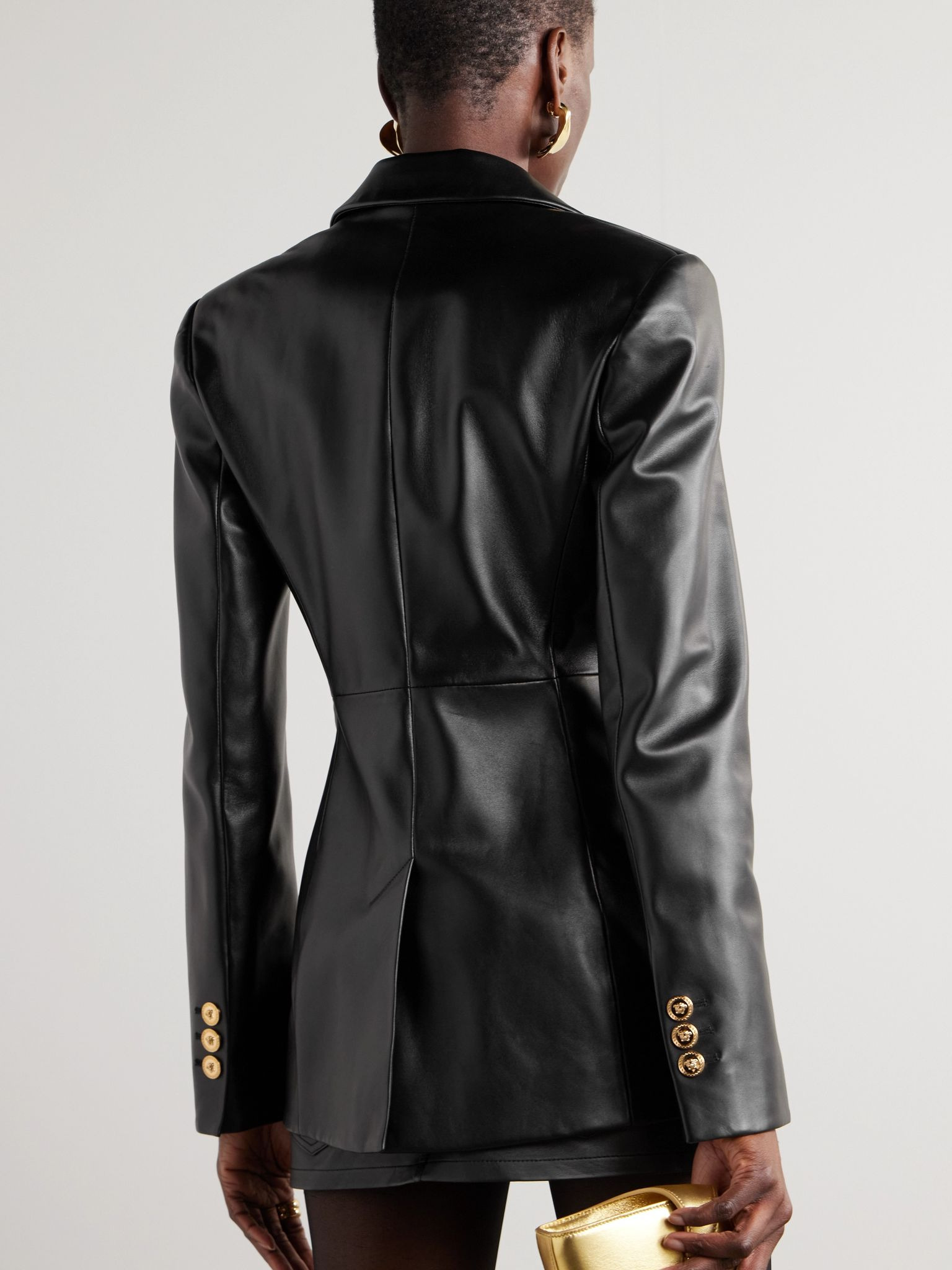 Icons leather blazer Black - 3