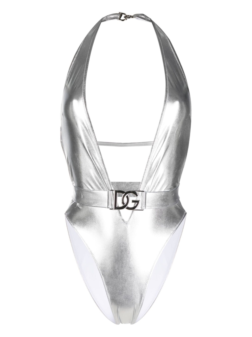 logo-plaque swimsuit - 1