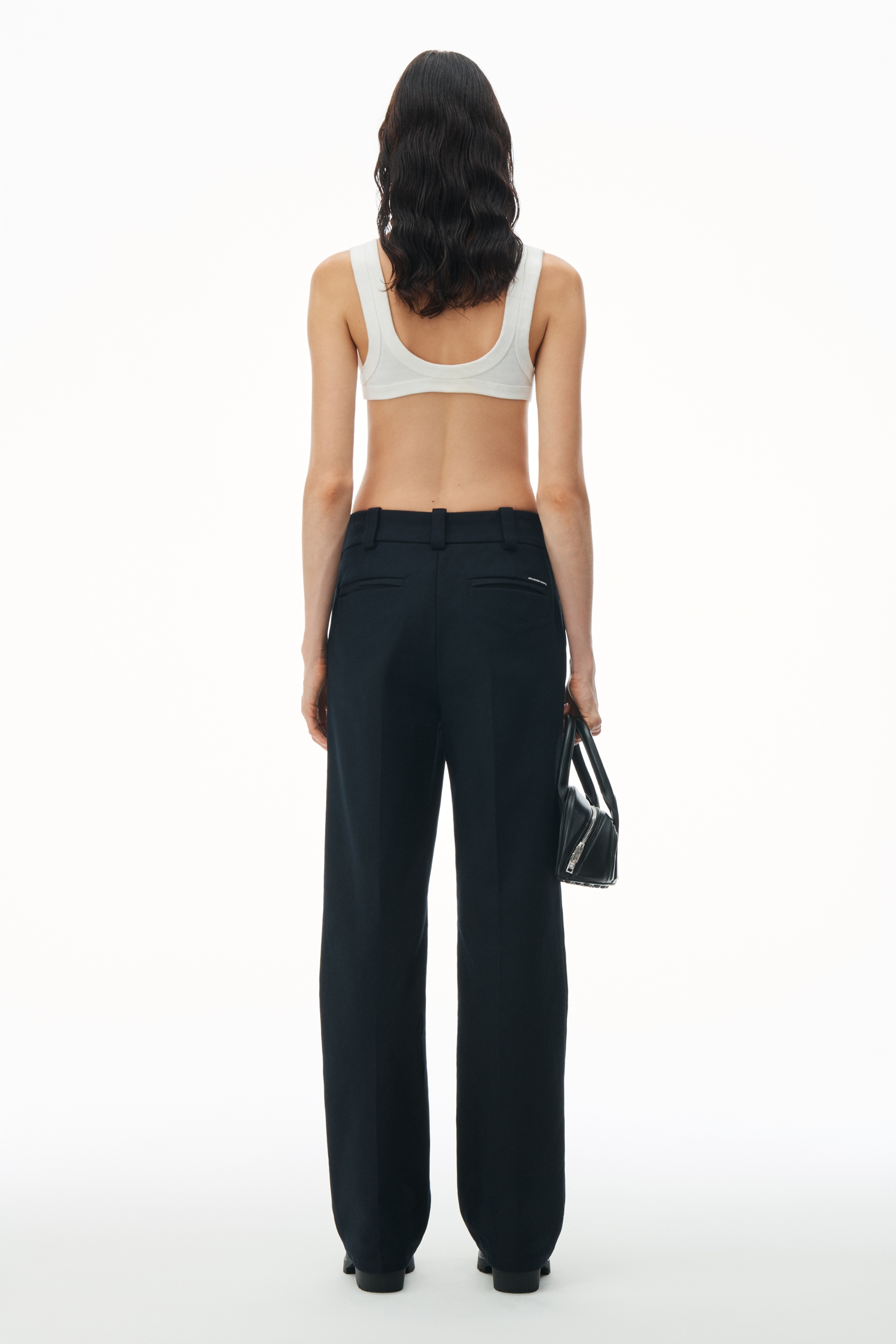 Alexander Wang straight leg pant in cotton twill | REVERSIBLE