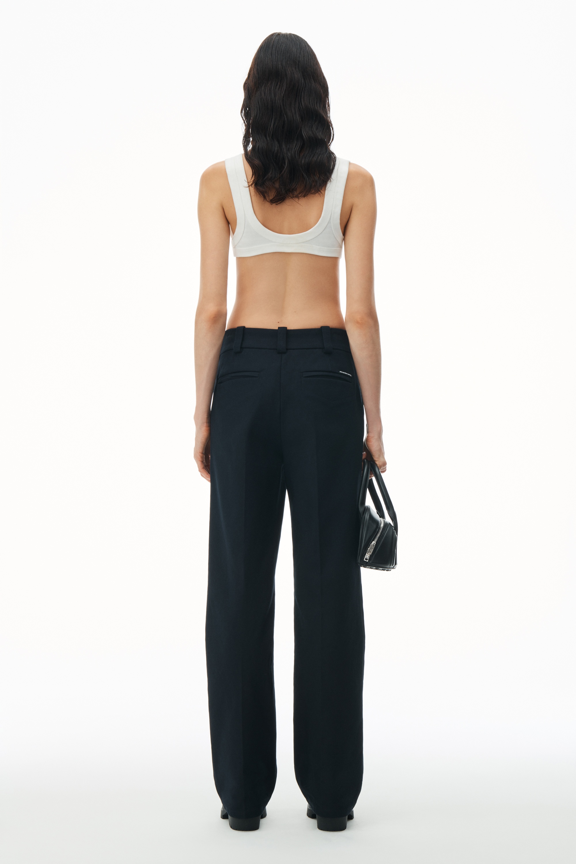 straight leg pant in cotton twill - 4