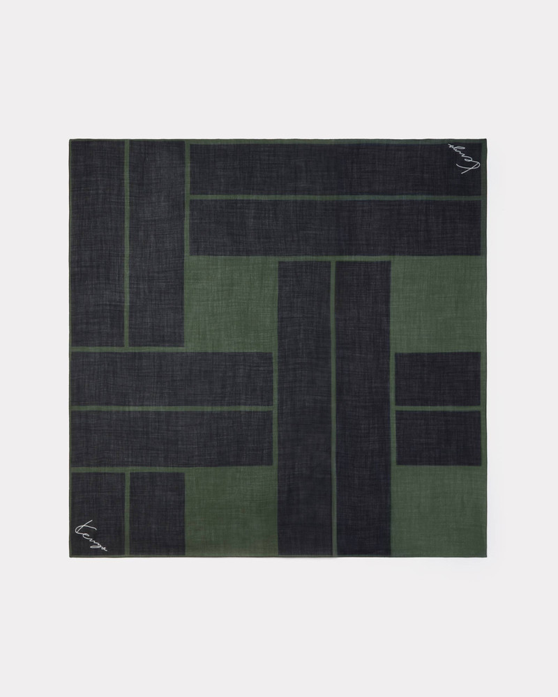 'KENZO Weave' large wool square 1