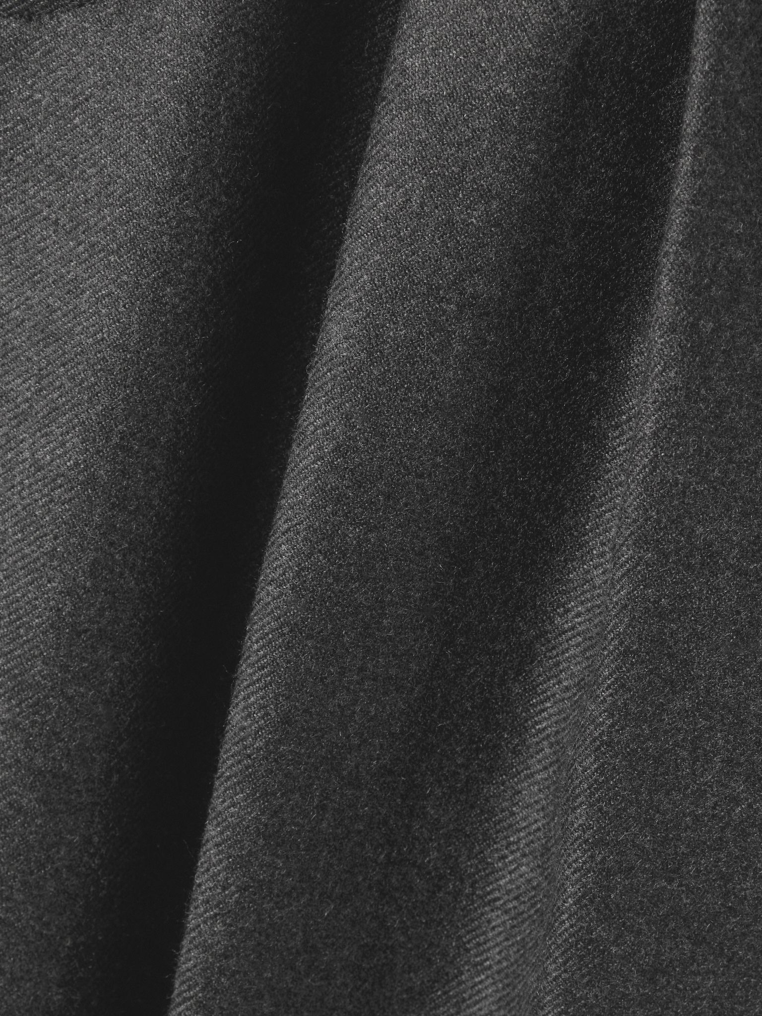 Flared pleated cashmere shorts Dark gray - 4