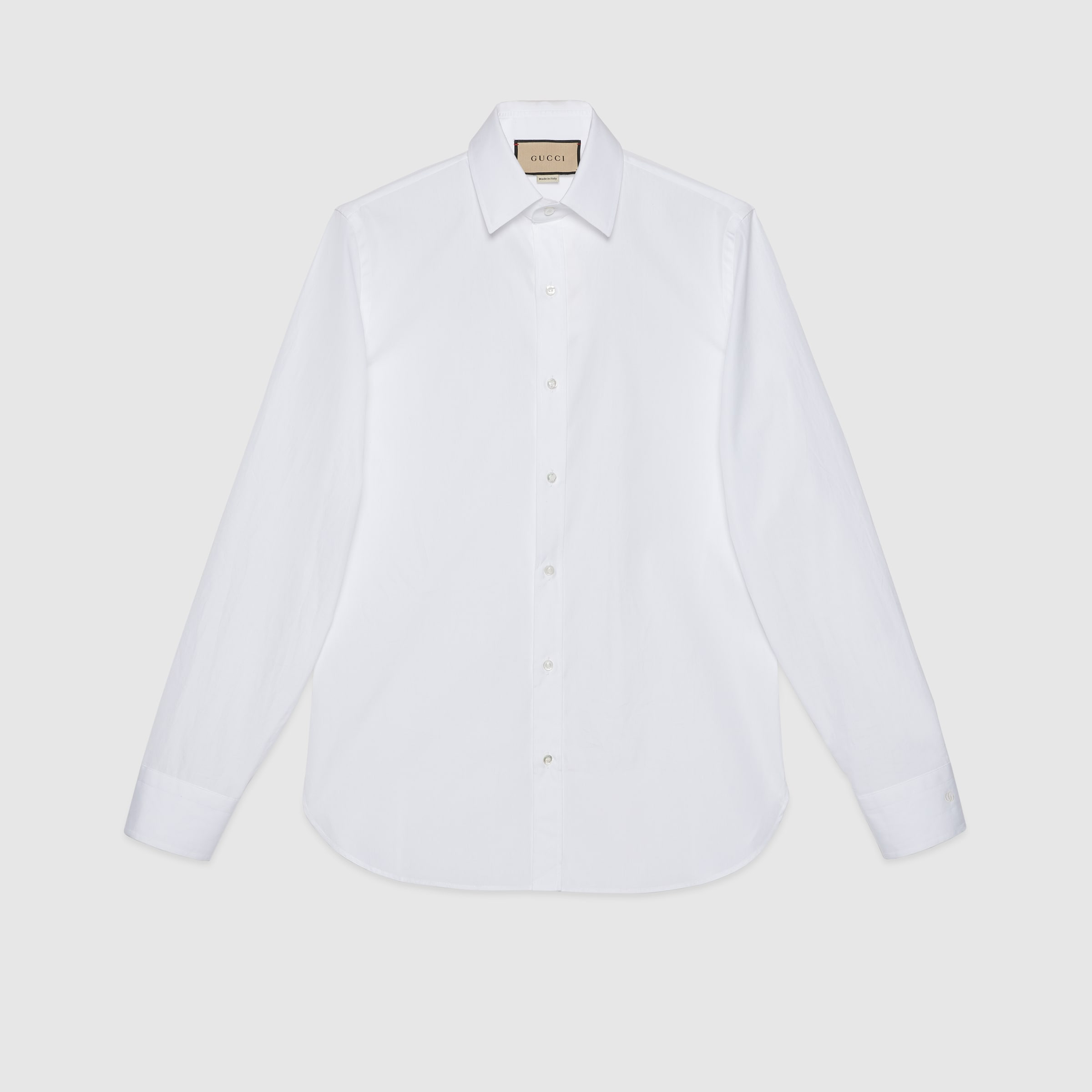 Cotton poplin shirt with Double G - 1