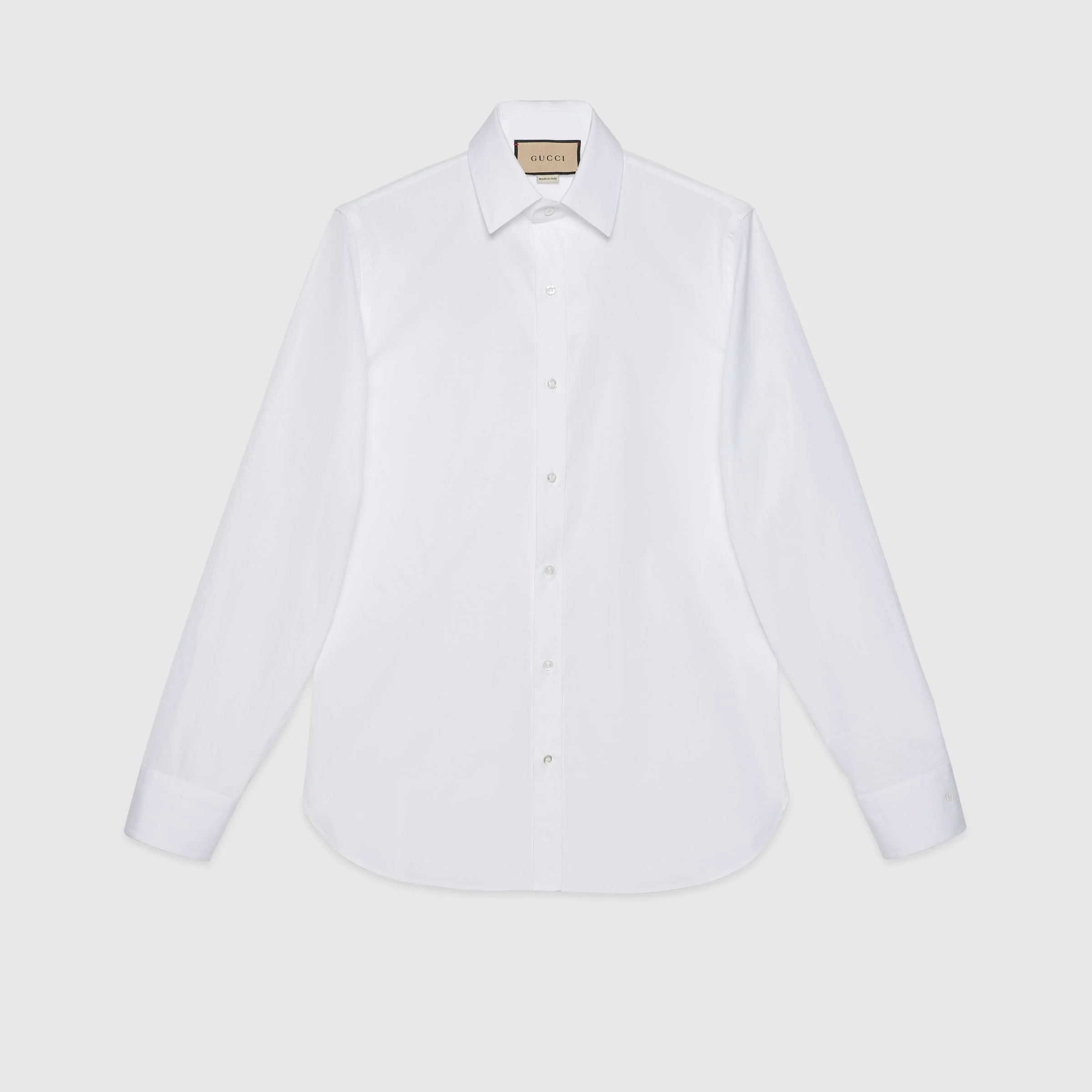 Cotton poplin shirt with Double G - 1