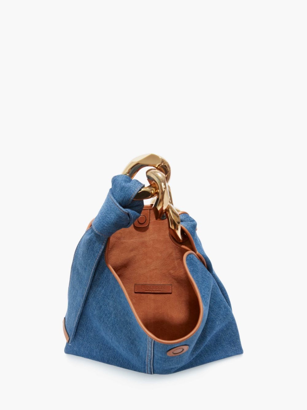 SMALL CHAIN HOBO - LEATHER SHOULDER BAG - 4