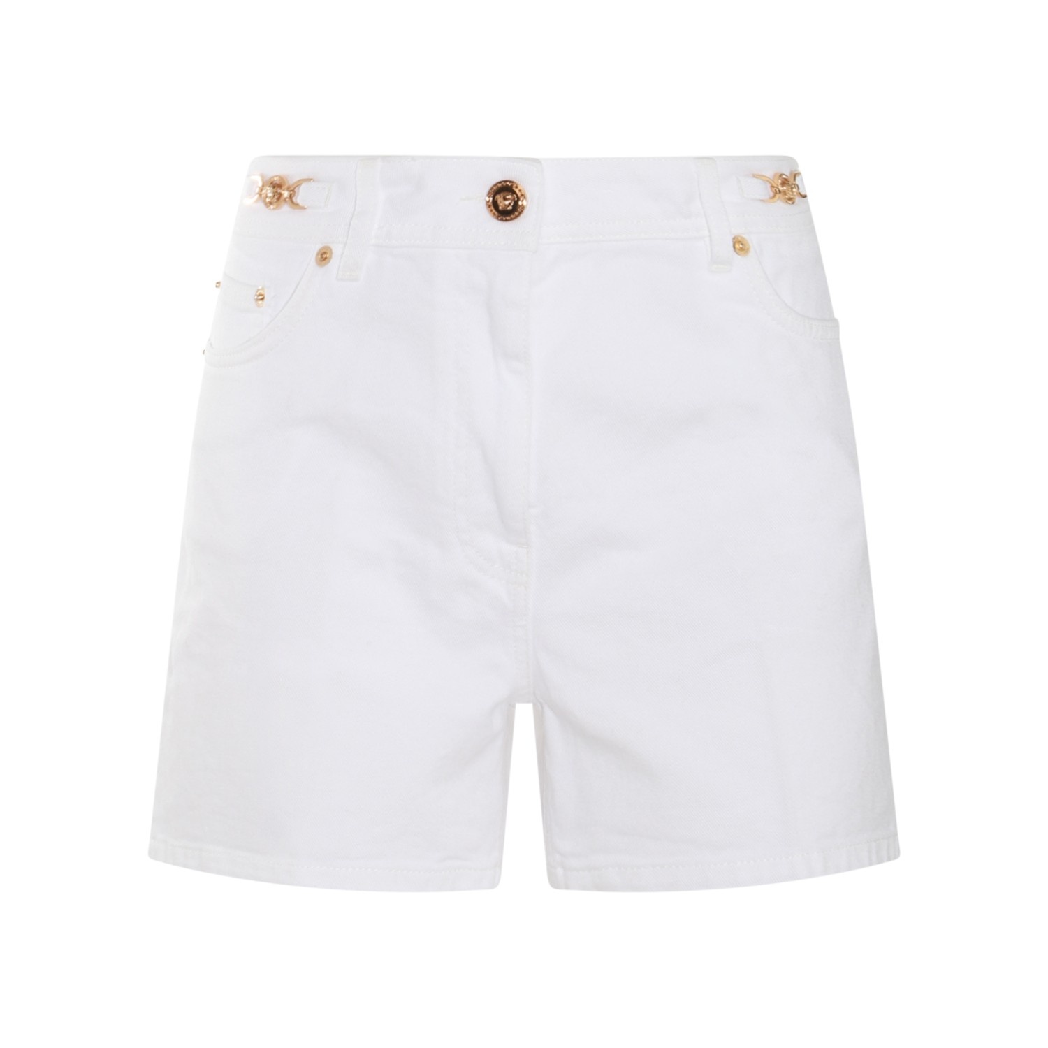 WHITE COTTON SHORTS - 1