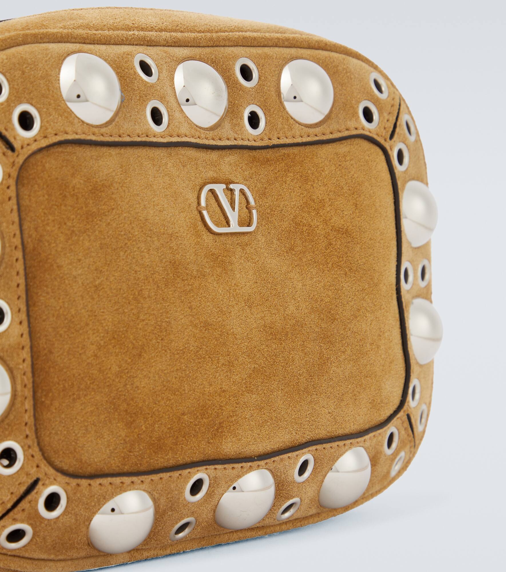 Nellcôte studded suede crossbody bag - 6