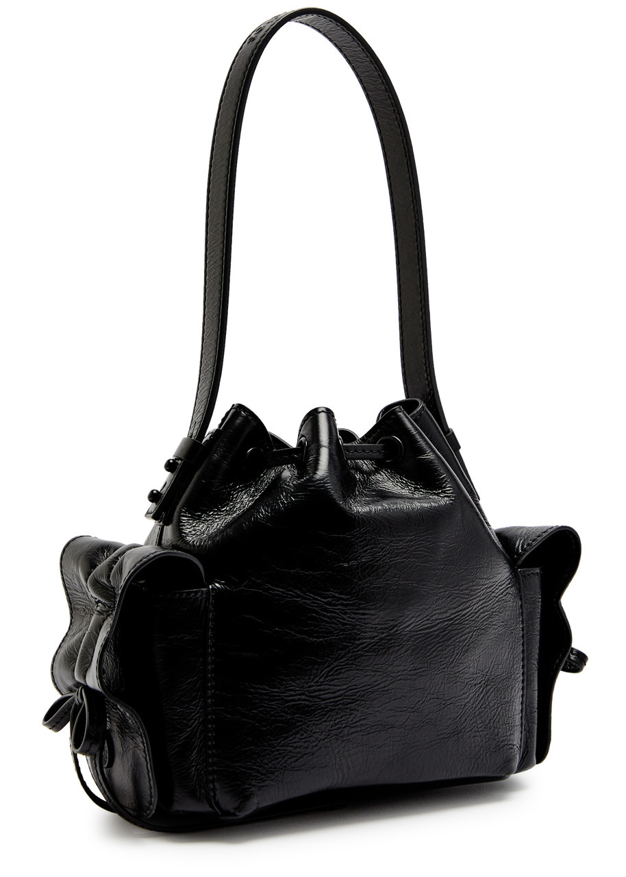 Acne Studios Multipocket Mini Crinkled Leather Bucket bag - 2