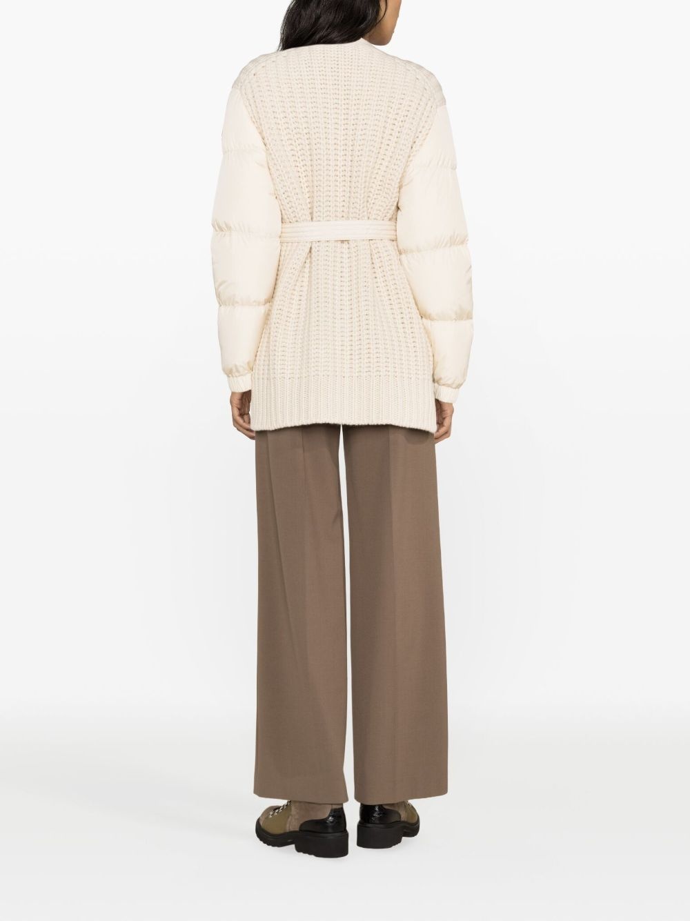 panelled padded cashmere-wool cardigan - 3
