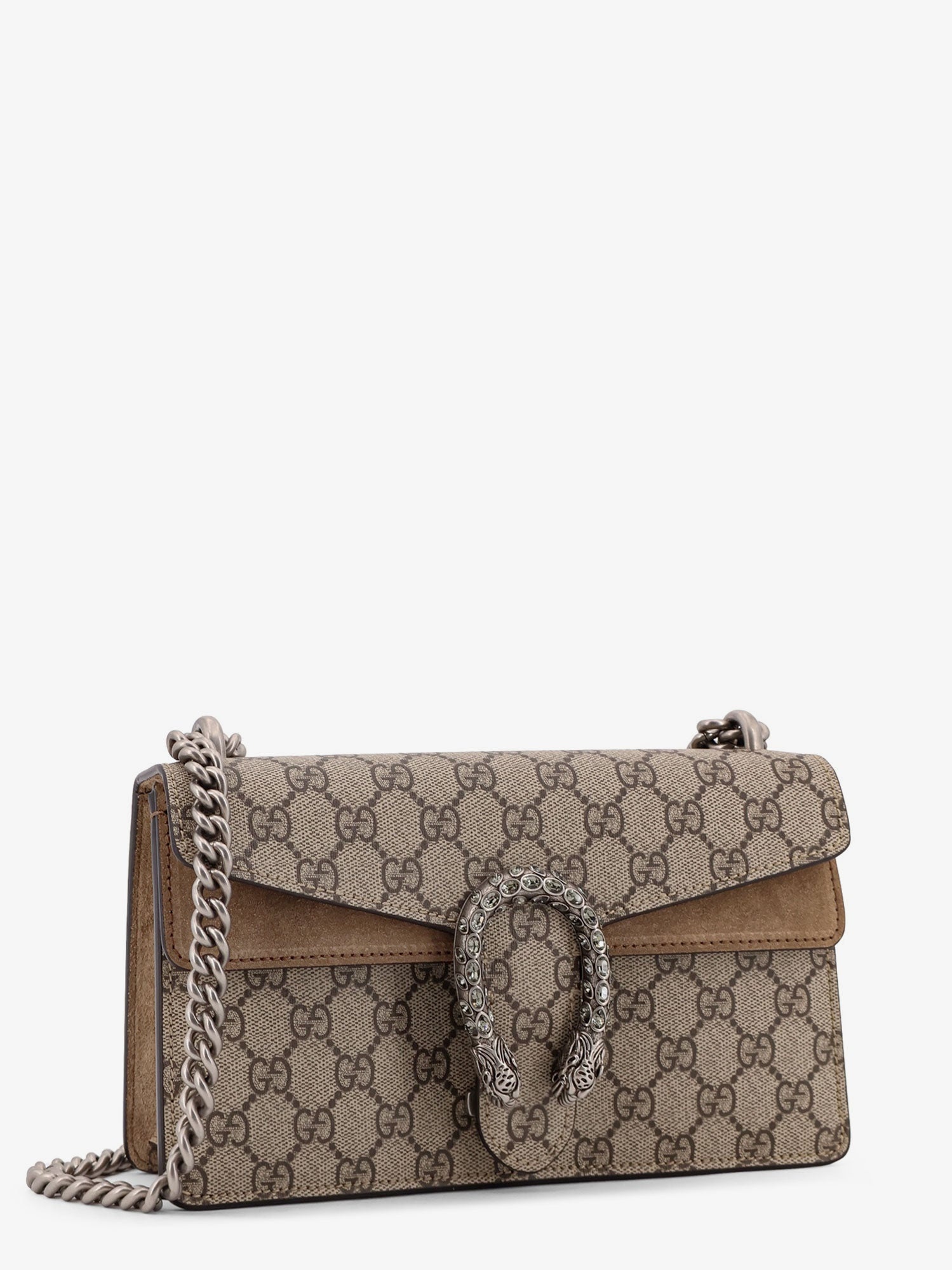 Gucci Dionysus Medium Supreme Gg Fabric And Suede Shoulder Bag - 3