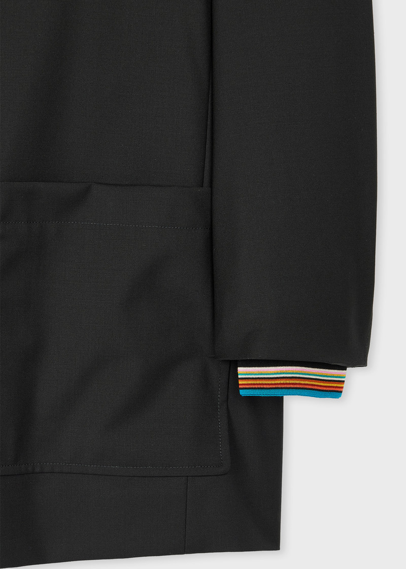 Women's Black 'Storm System' Wool Work Jacket With Detachable Gilet 3