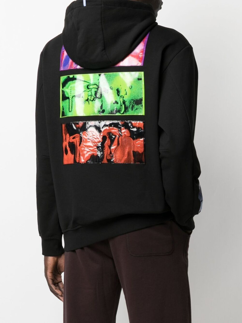 McQ Alexander McQueen abstract-print cotton hoodie outlook