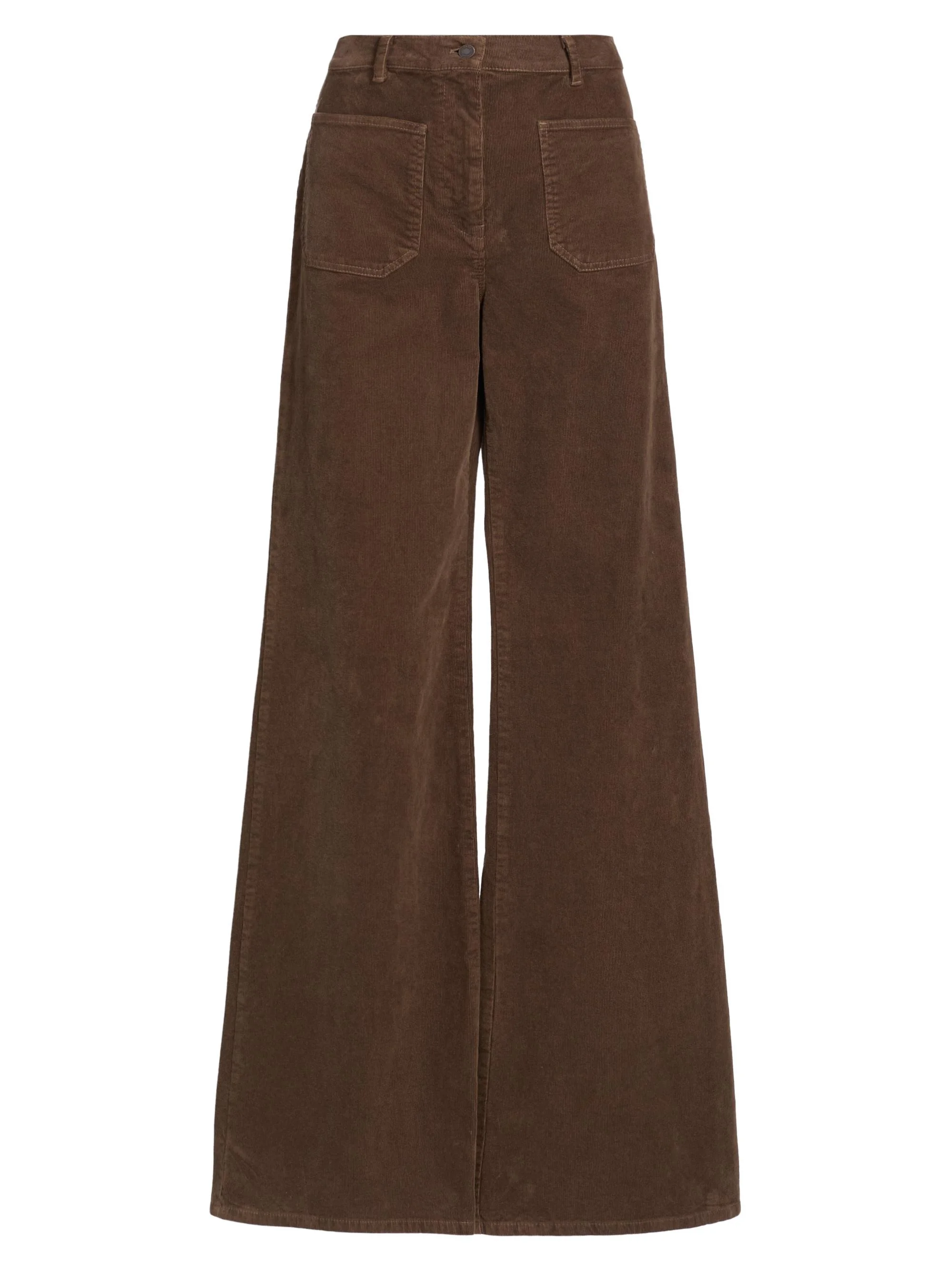 Women's Florence Flared Cotton-Blend Corduroy Pants - Brunette - 1