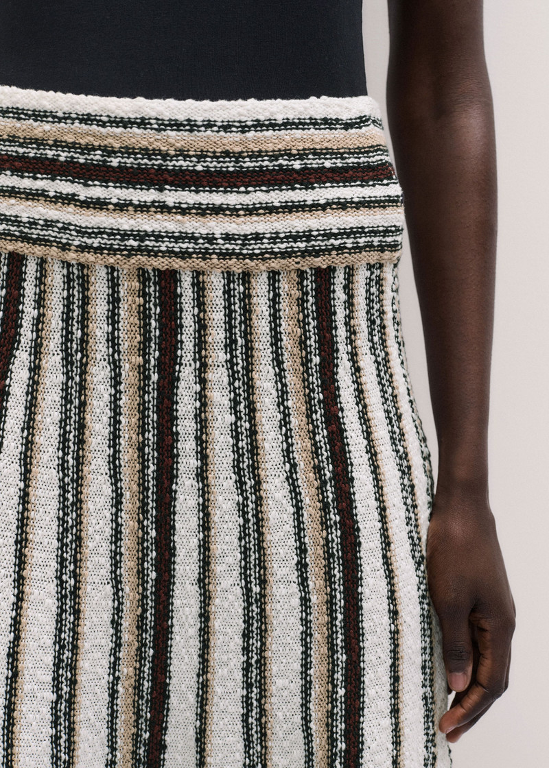 Stripe Knit Maxi Skirt 3