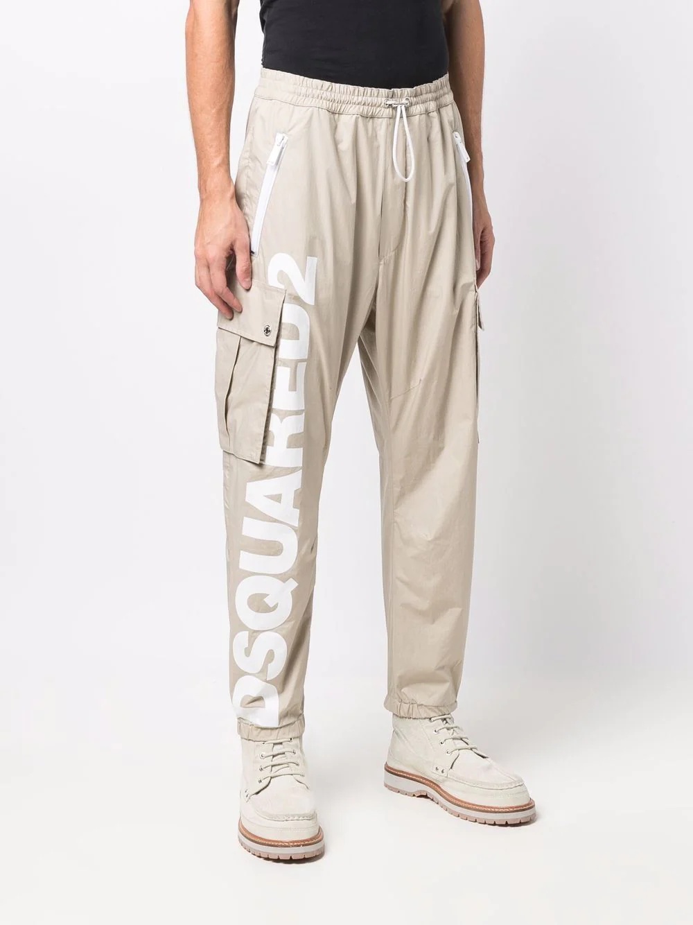 tapered-leg logo-print track pants - 3