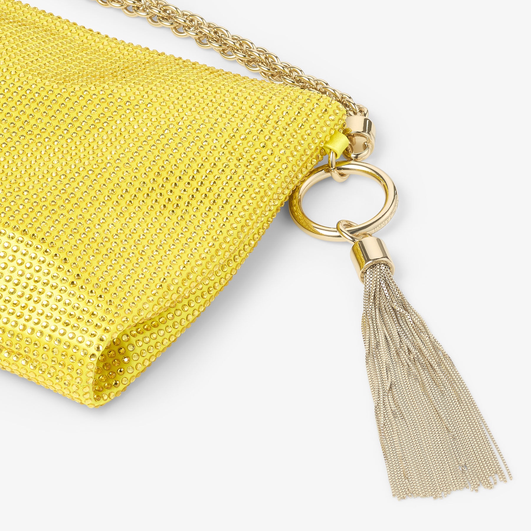 Callie
Canary Satin Crystal Clutch Bag - 4