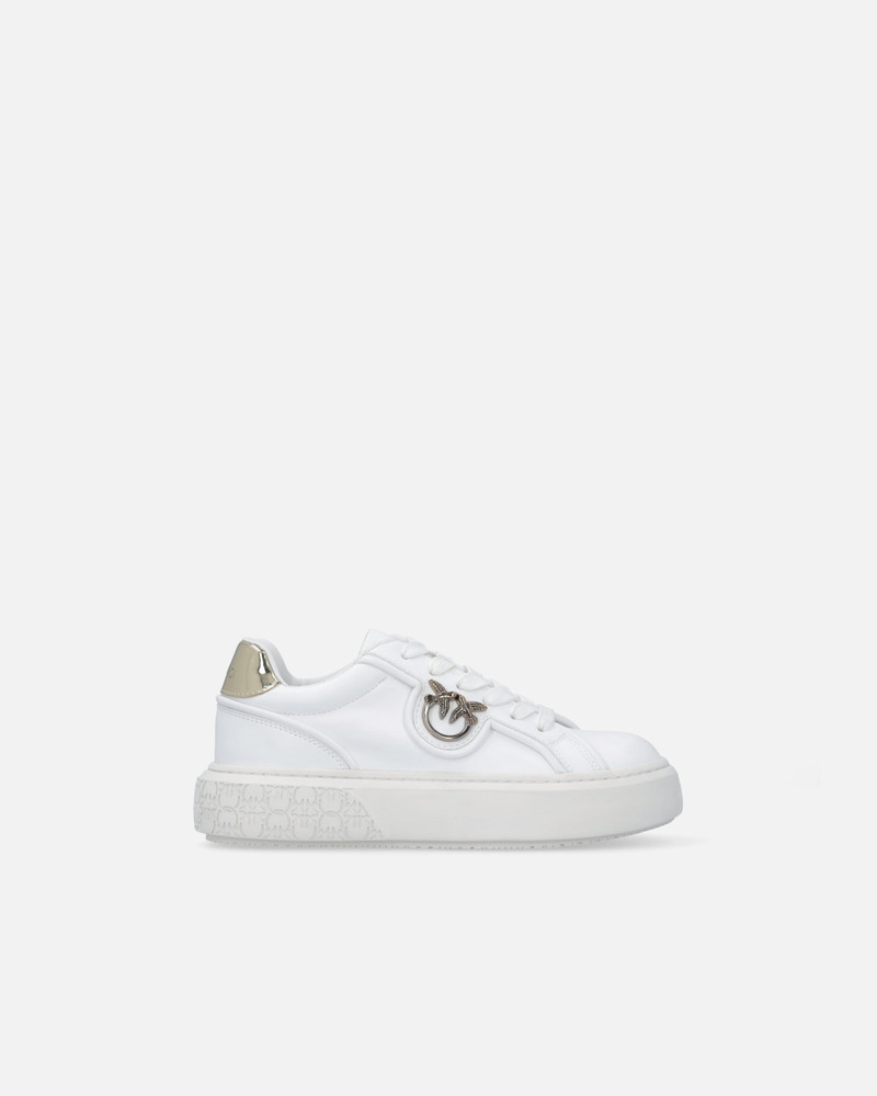 LEATHER SNEAKERS WITH LOVE BIRDS LOGO 1