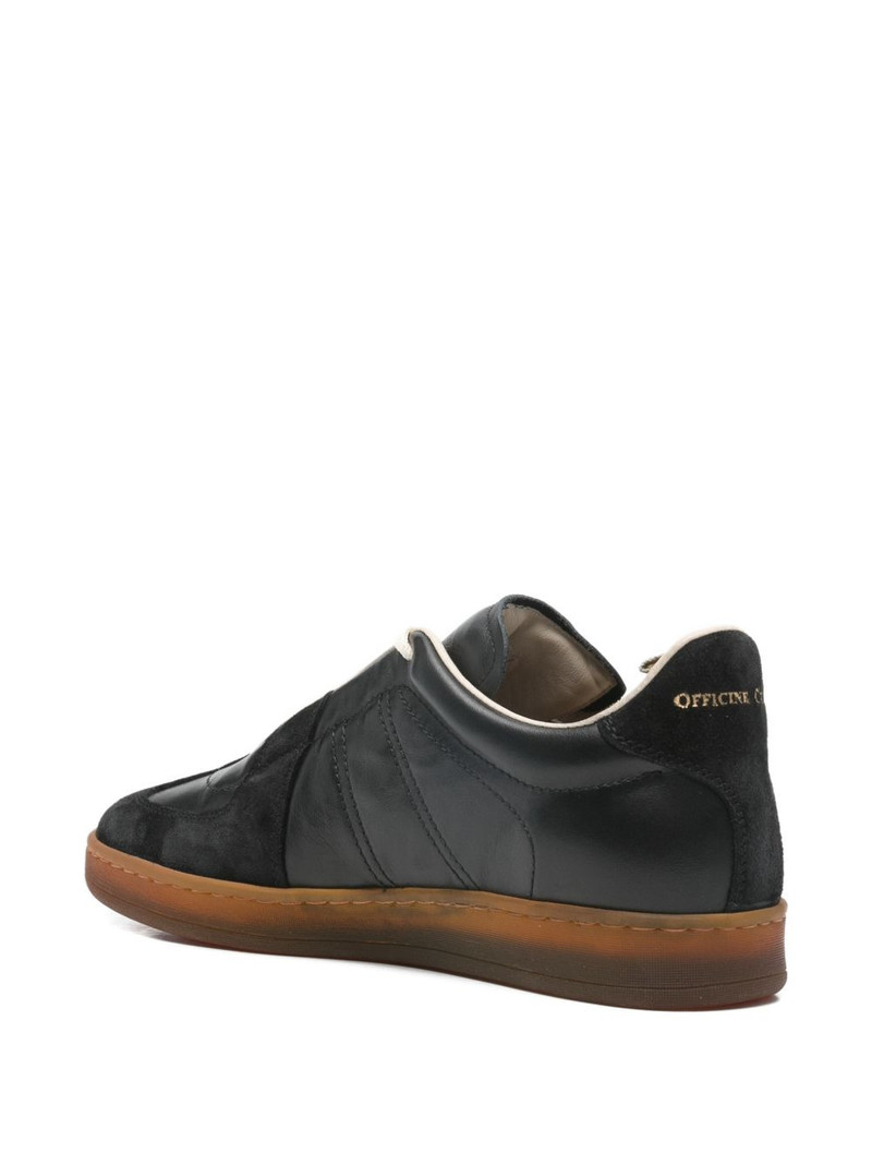 panelled lace-up low-top sneakers 3