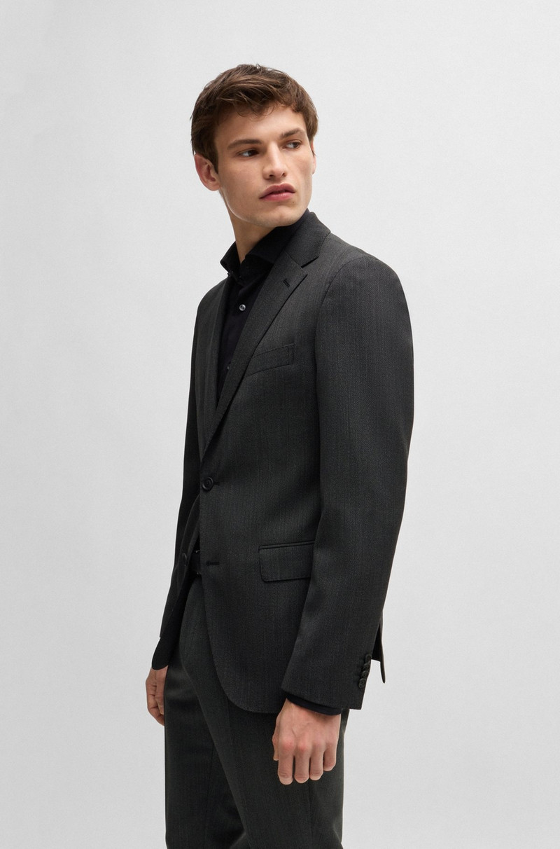 SLIM-FIT SUIT IN MICRO-PATTERNED PERFORMANCE-STRETCH WOOL 5
